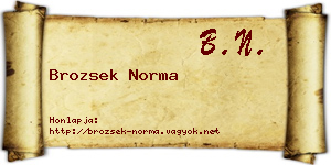 Brozsek Norma névjegykártya